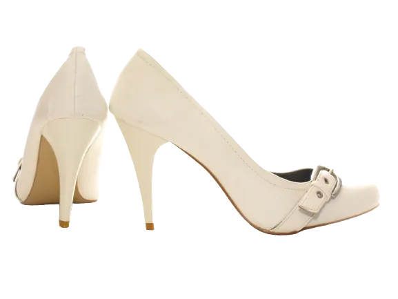 Damen High Heel Plateau Brautschuhe Hochzeit Pumps Abendschuhe Stilettos White # 541-16