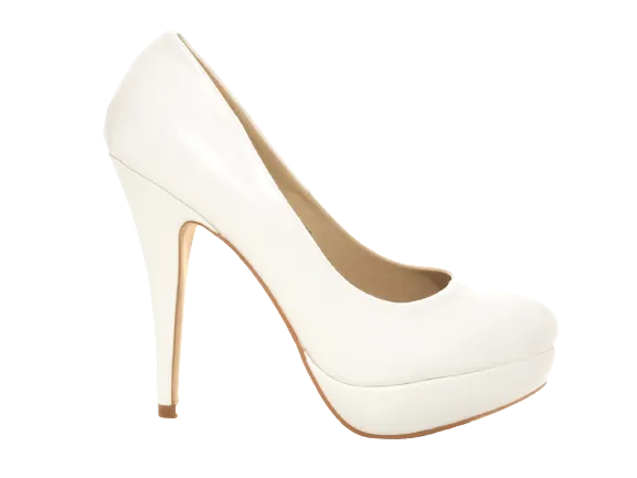 Damen High Heel Plateau Brautschuhe Hochzeit Pumps Abendschuhe Stilettos White # 5489