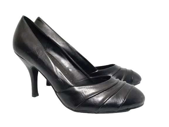 Damen High Heel Plateau Pumps Abendschuhe Stilettos Black # 078