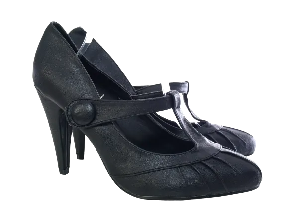 Damen High Heel Plateau Pumps Abendschuhe Stilettos Black # 164