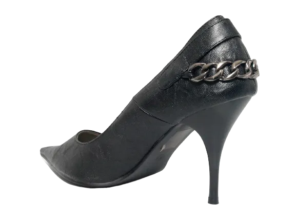 Damen High Heel Plateau Pumps Abendschuhe Stilettos Black # 257-41