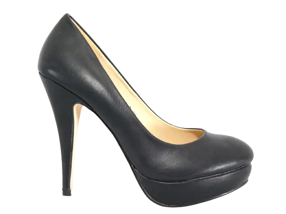 Damen High Heel Plateau Pumps Abendschuhe Stilettos Black # 5489