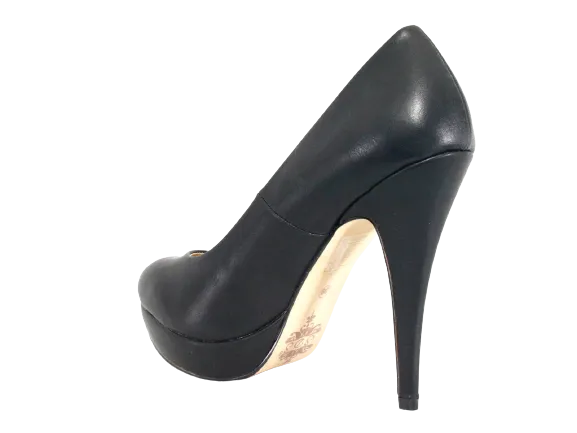 Damen High Heel Plateau Pumps Abendschuhe Stilettos Black # 5489