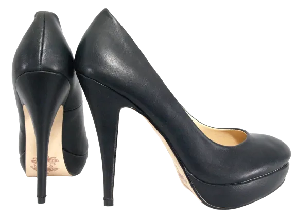 Damen High Heel Plateau Pumps Abendschuhe Stilettos Black # 5489