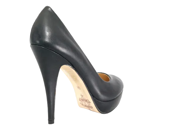 Damen High Heel Plateau Pumps Abendschuhe Stilettos Black # 5489