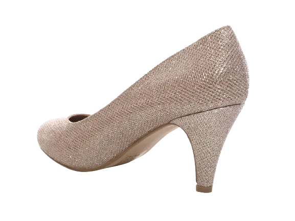 Damen High Heel Plateau Pumps Abendschuhe Stilettos Gold # 9373