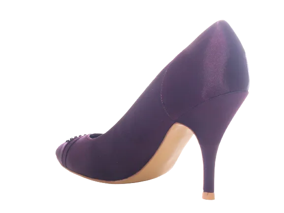 Damen High Heel Plateau Pumps Abendschuhe Stilettos Purple # 6-1435