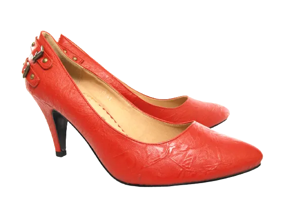 Damen High Heel Plateau Pumps Abendschuhe Stilettos Red # 7115