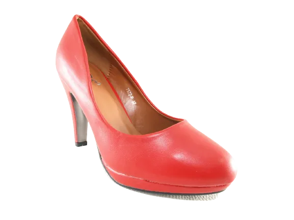 Damen High Heel Plateau Pumps Abendschuhe Stilettos Red # 7572