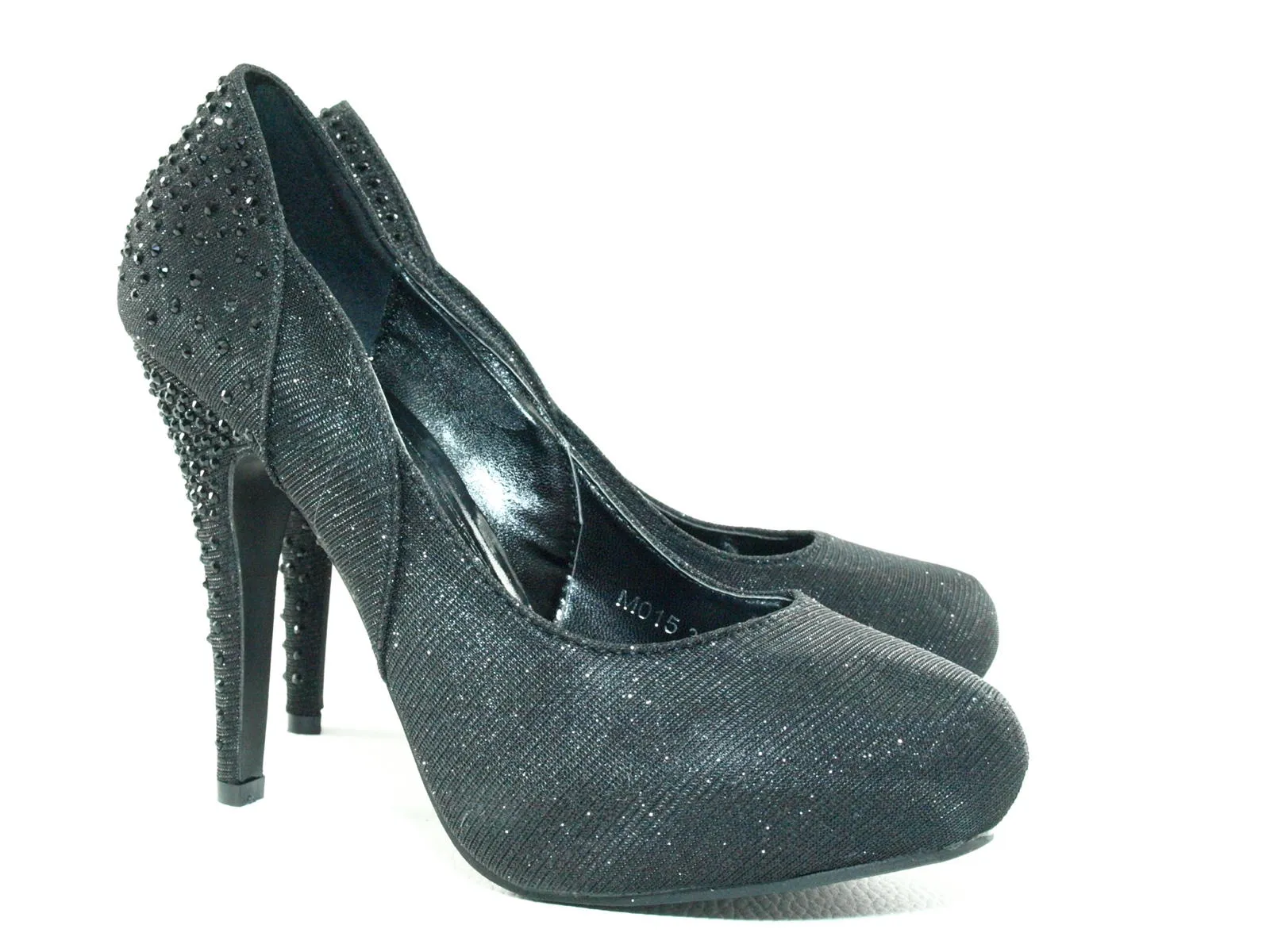 Damen High Heel Pumps Abendschuhe Stilettos Black # 015