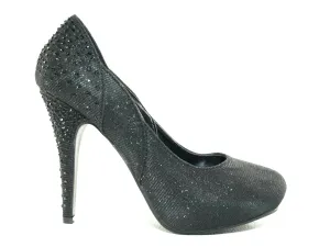 Damen High Heel Pumps Abendschuhe Stilettos Black # 015