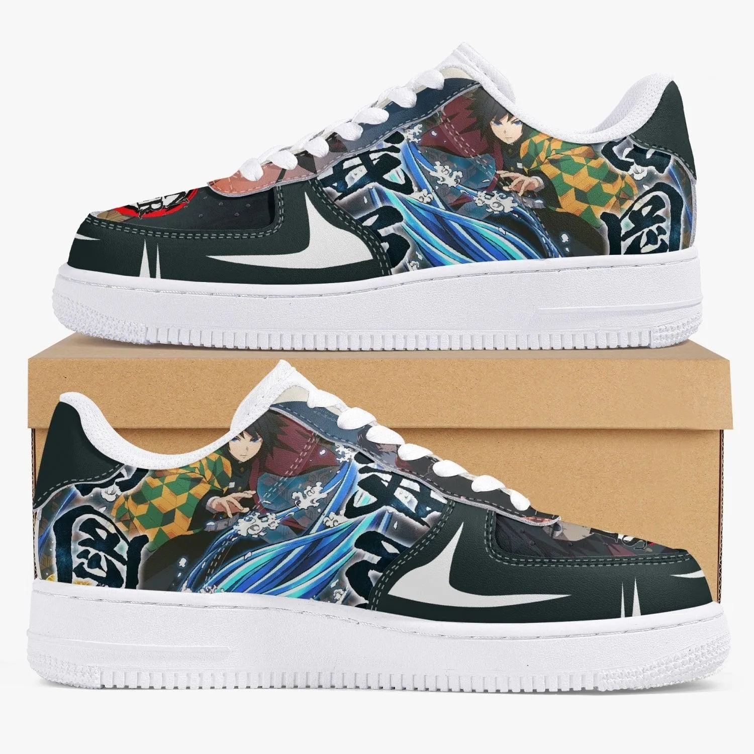 Demon Slayer Giyu Tomioka AF1 Anime Shoes