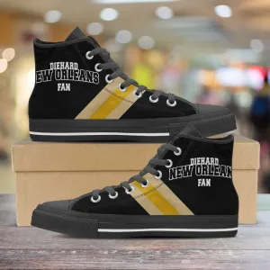 Diehard New Orleans Fan Canvas High Top Shoes