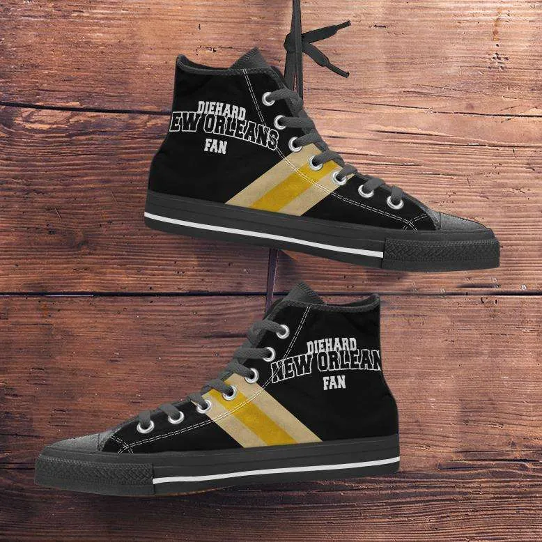 Diehard New Orleans Fan Canvas High Top Shoes