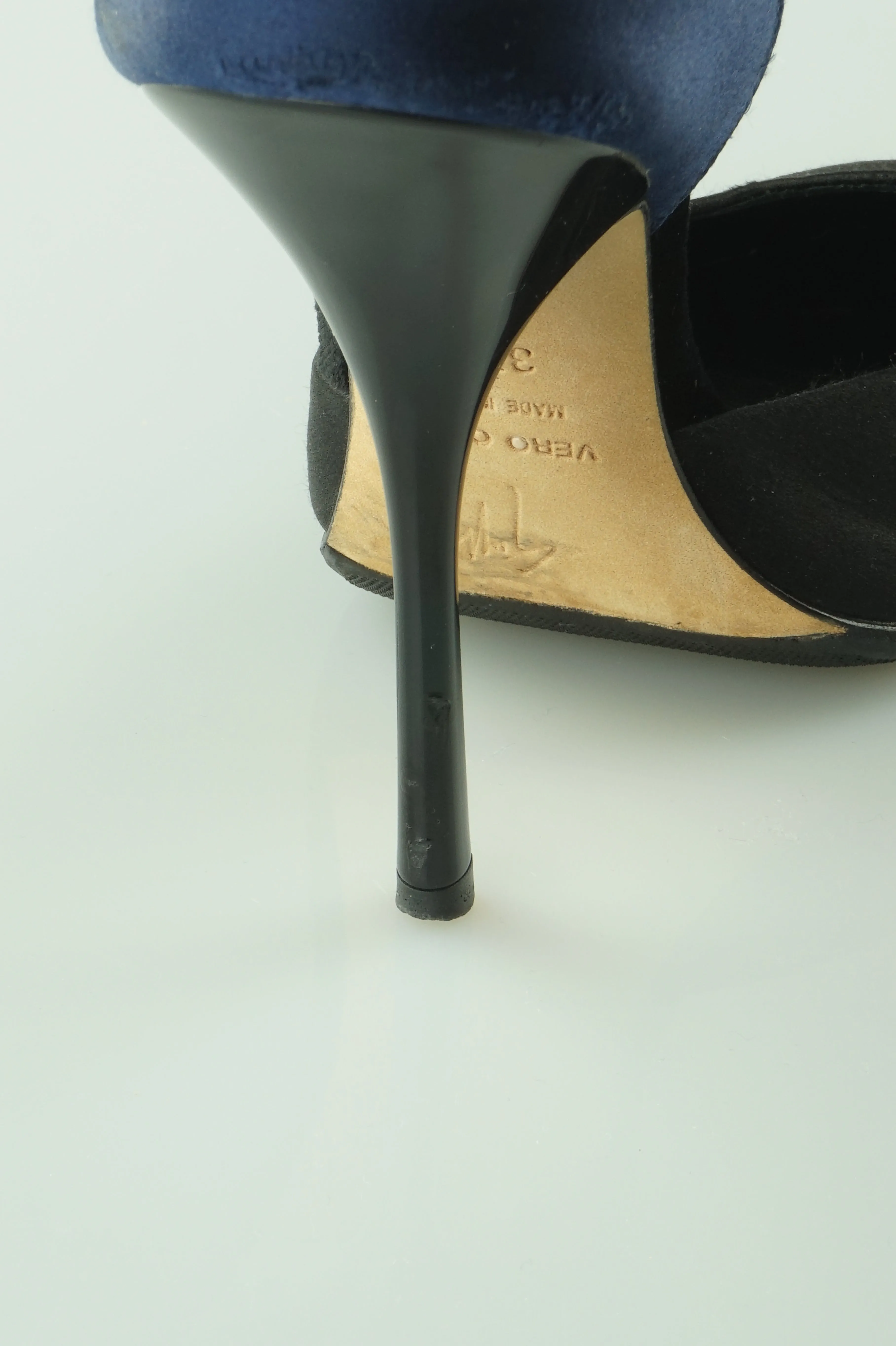 D'Orsay satin stilettos