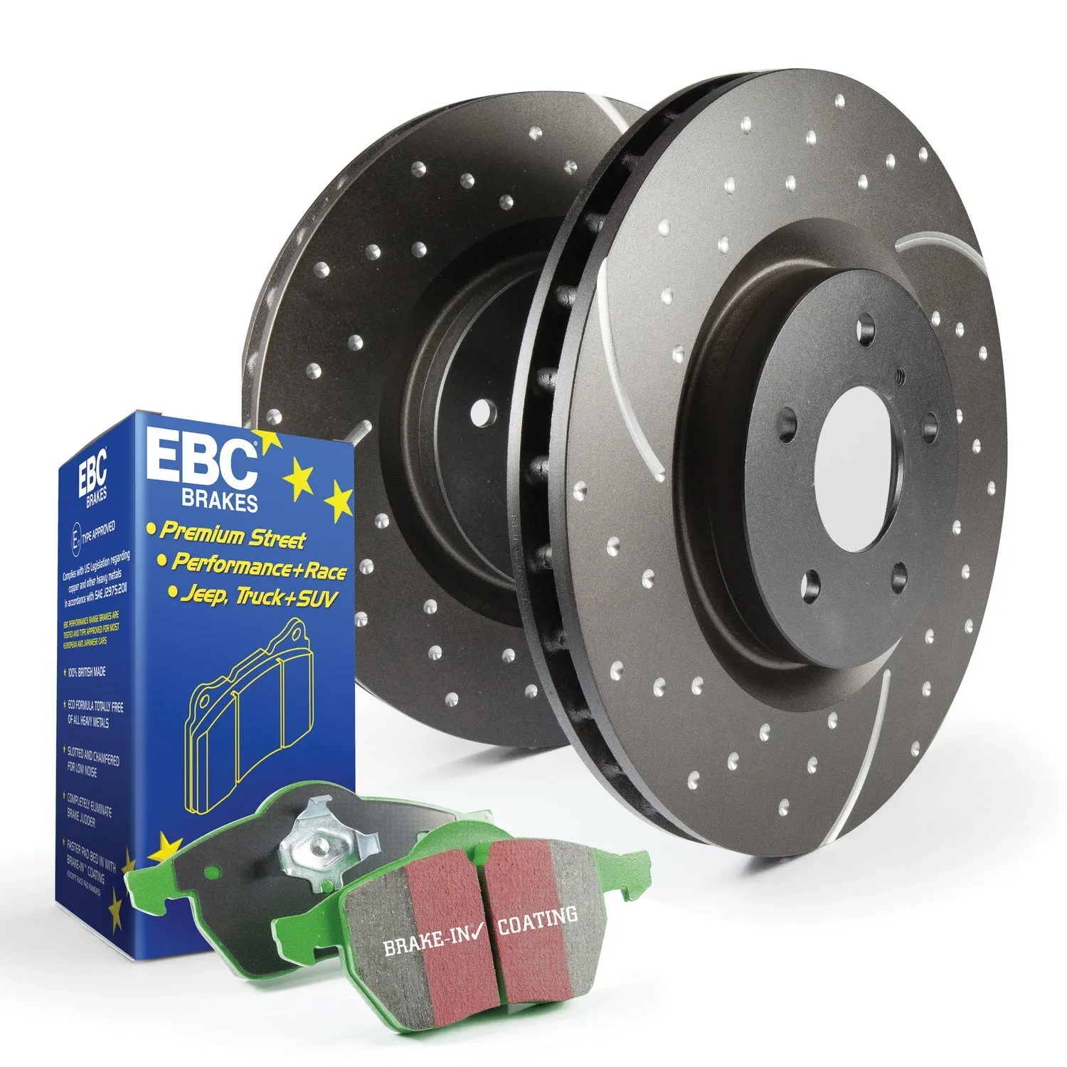 EBC Brakes S10KF1025 S10 Kits Greenstuff 2000 and GD Rotors