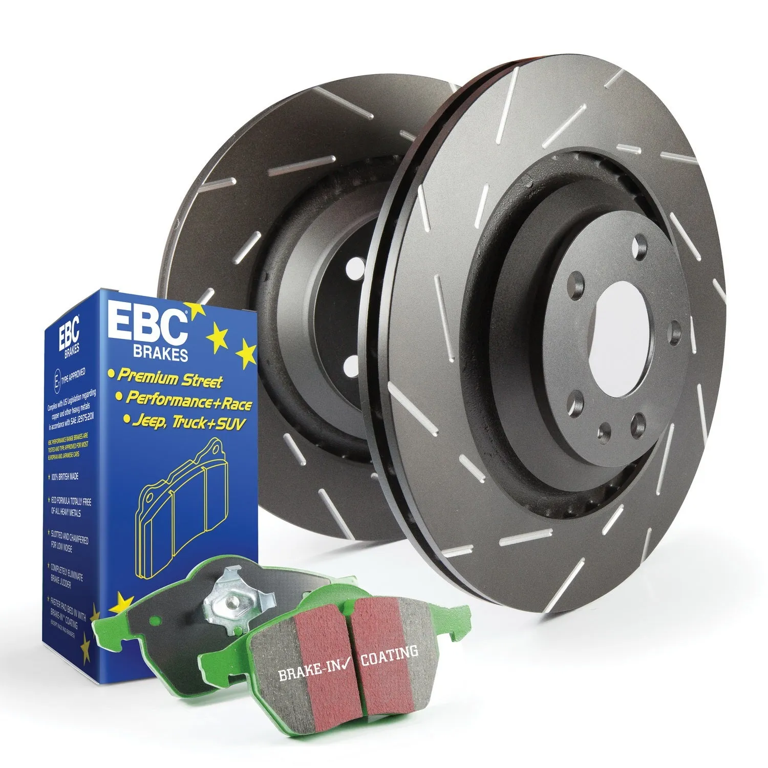 EBC Brakes S2KR2285 S2 Kits Greenstuff 2000 and USR Rotors