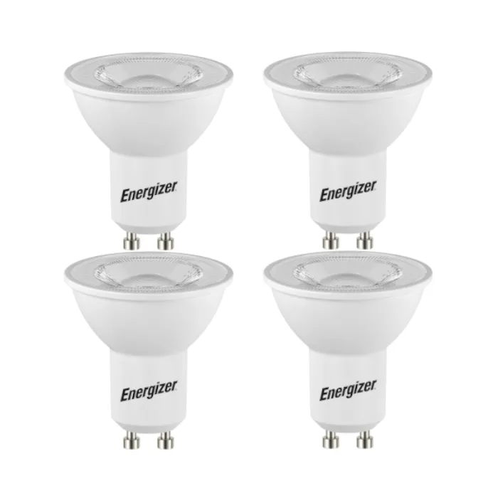 Energizer 4.2W GU10 LED Spotlight - 4 Pack - 345lm - 3000K