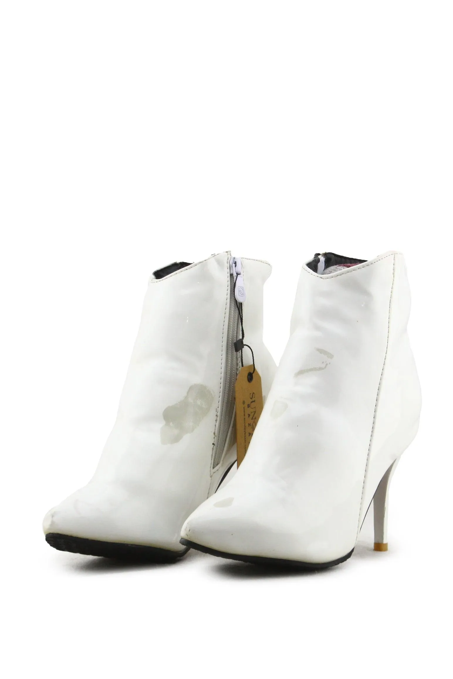 European Brand Zipper Stilettos Ankle Boots | 100% Synthetic Leather