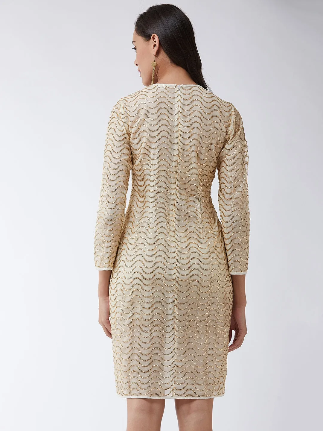 Fitted Golden Shimmer Dress