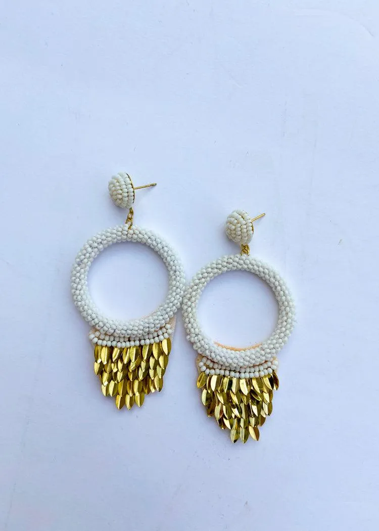 Franka Earrings - White ***FINAL SALE***