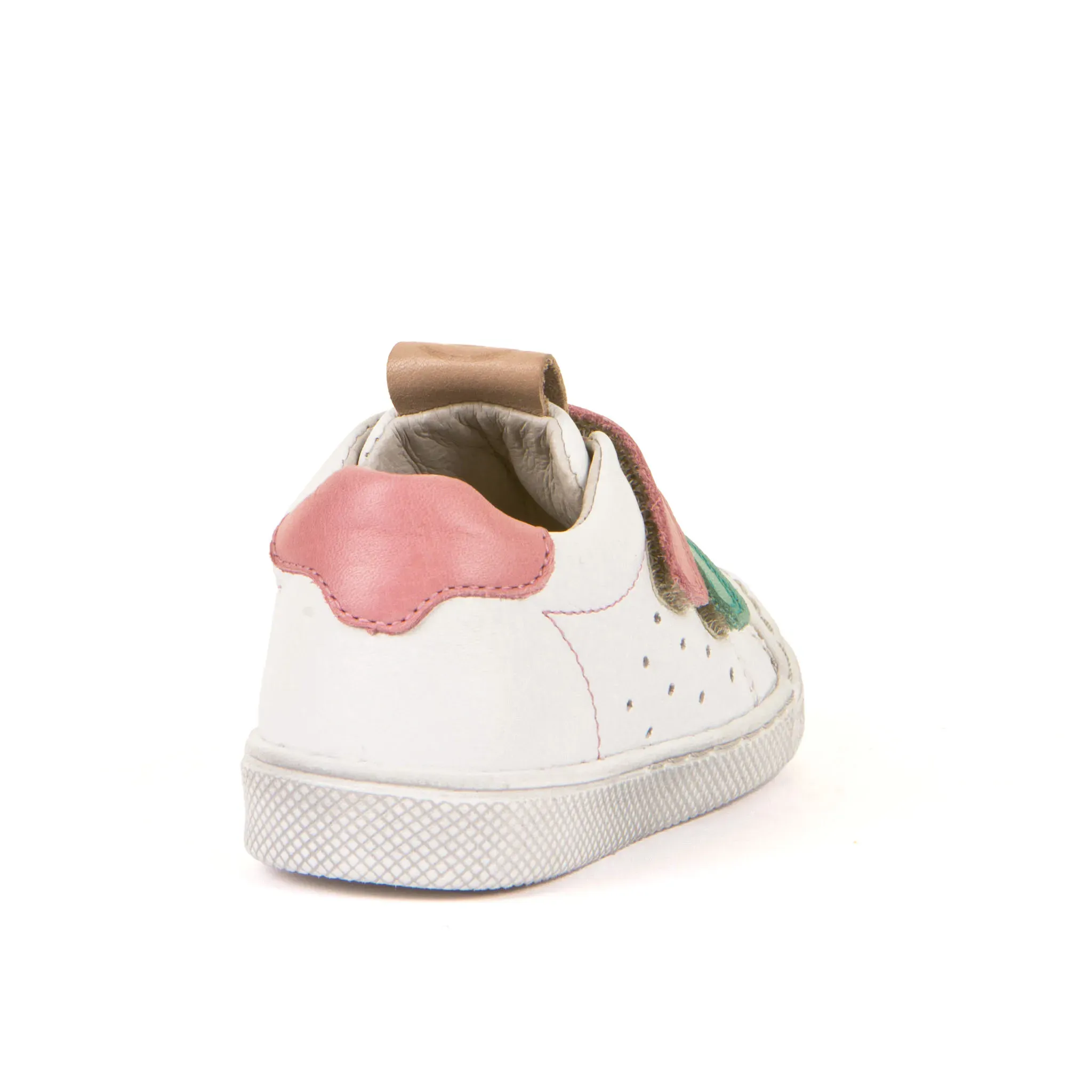 Froddo Girl's Rosario Casual Shoes with Hoop and Loop Closure - White/Pink