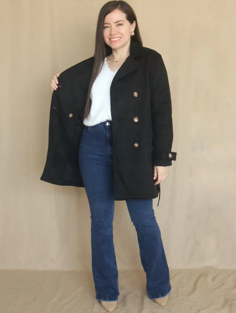 GABARDINA CORTA NEGRA