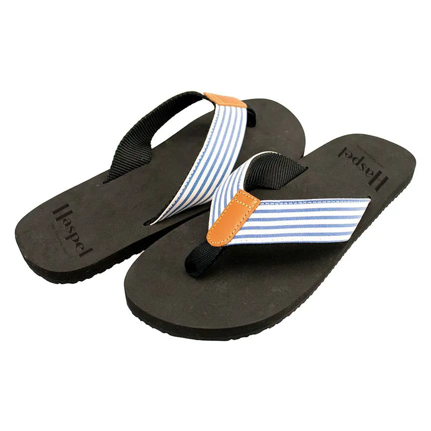 Haspel x T.B. Phelps Newport Blue Seersucker Sandal