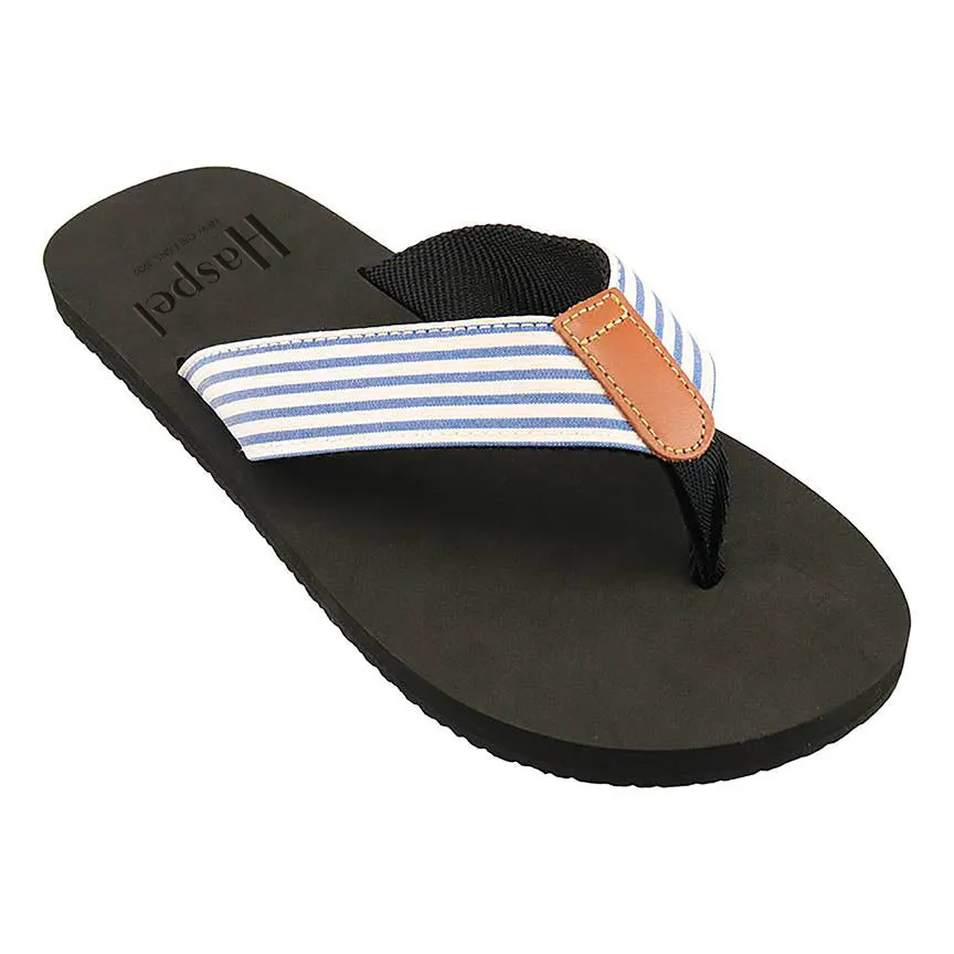 Haspel x T.B. Phelps Newport Blue Seersucker Sandal