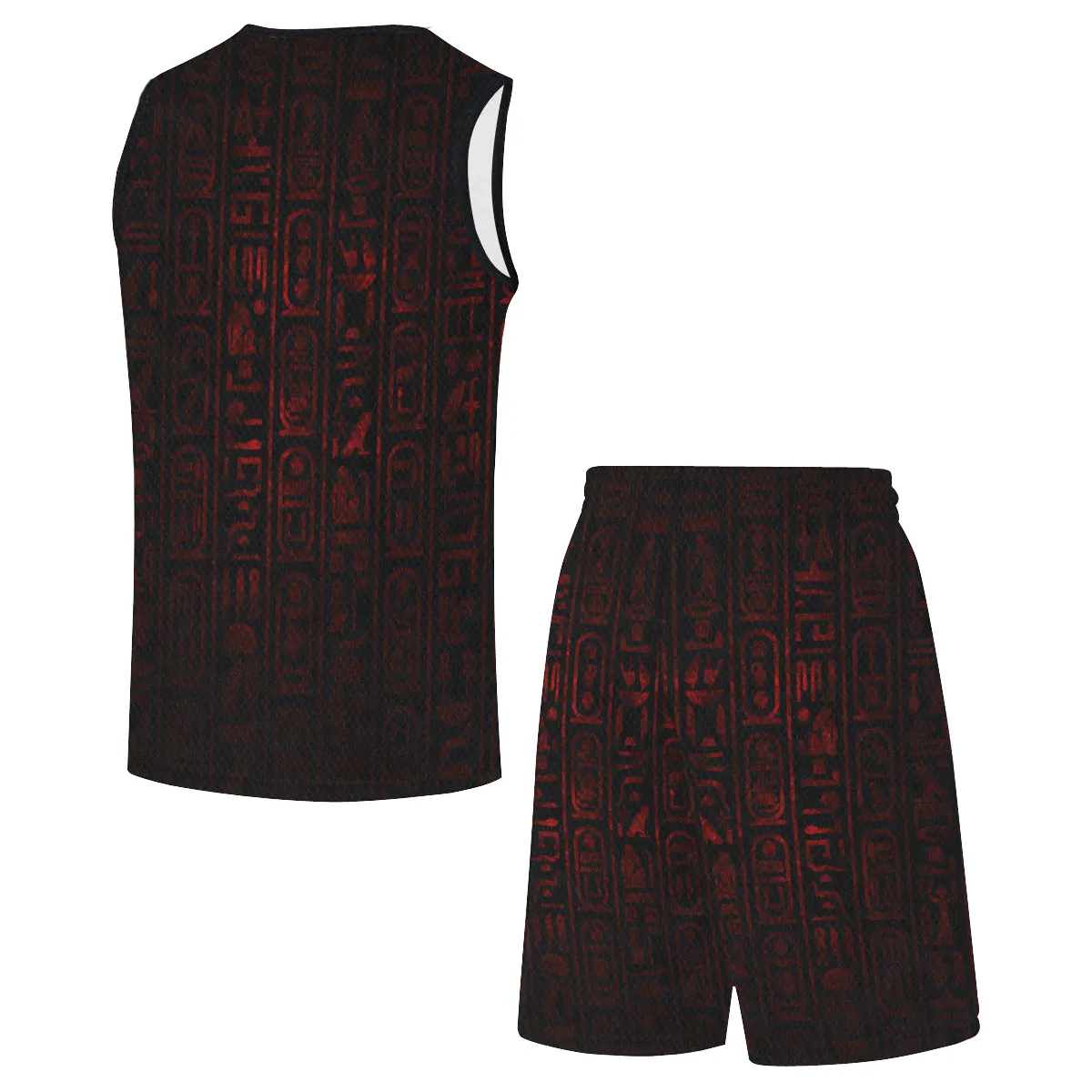 HIEROGLYH RED  Basketball Uniform