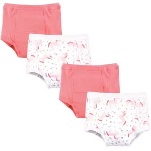 Hudson Baby Cotton Training Pants, Coral Unicorn