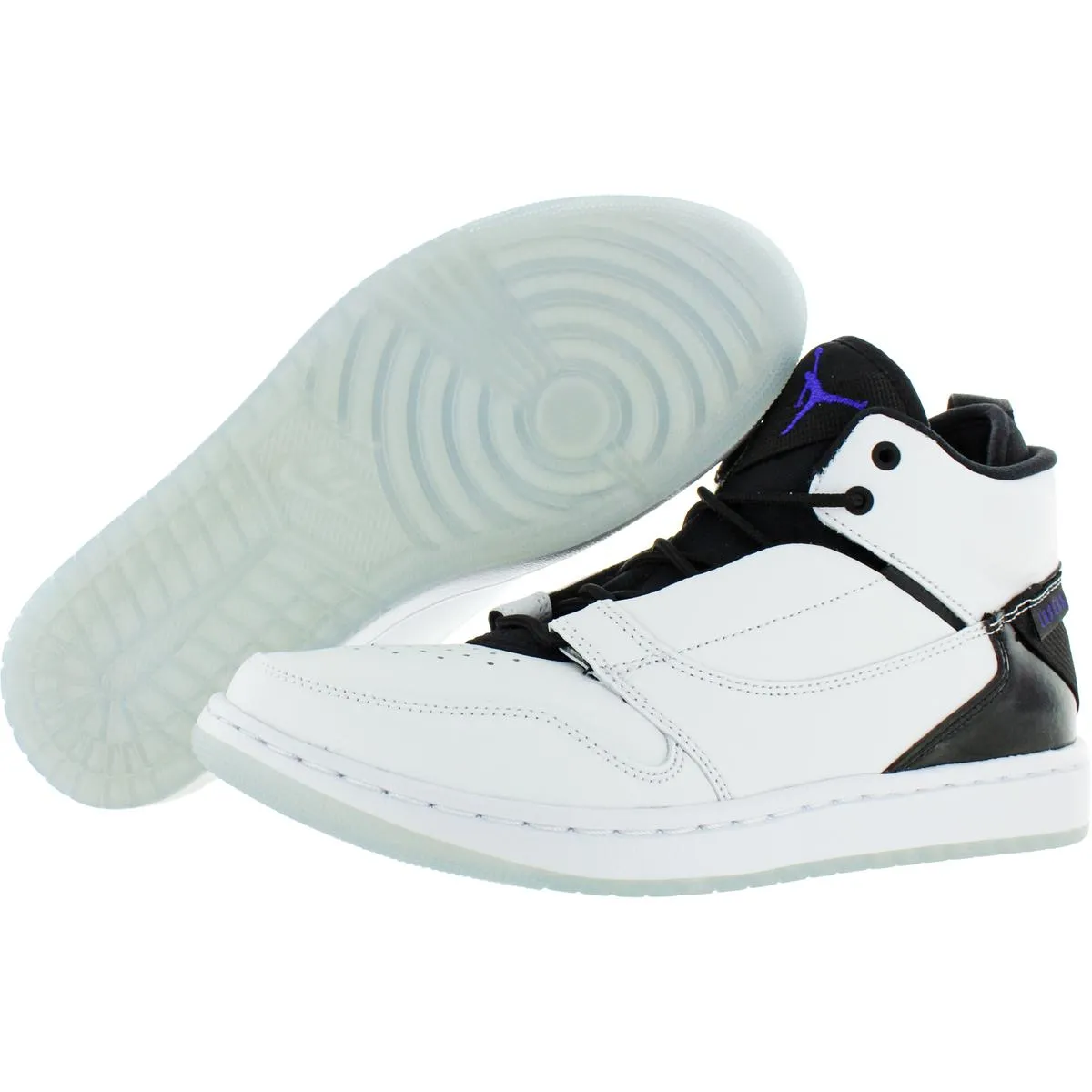 Jordan Mens Fadeaway Leather High Top Basketball Shoes