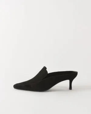 Kitten Mule Suede Black