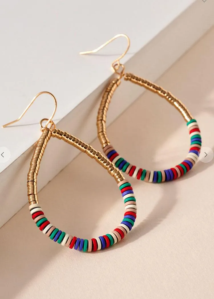 Larissa Beaded Hoops-Multi-***FINAL SALE***