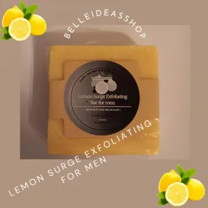 Lemon Surge Exfoliating Bar for Men – Energizing Scrub Soap | Deep Clean & Refresh