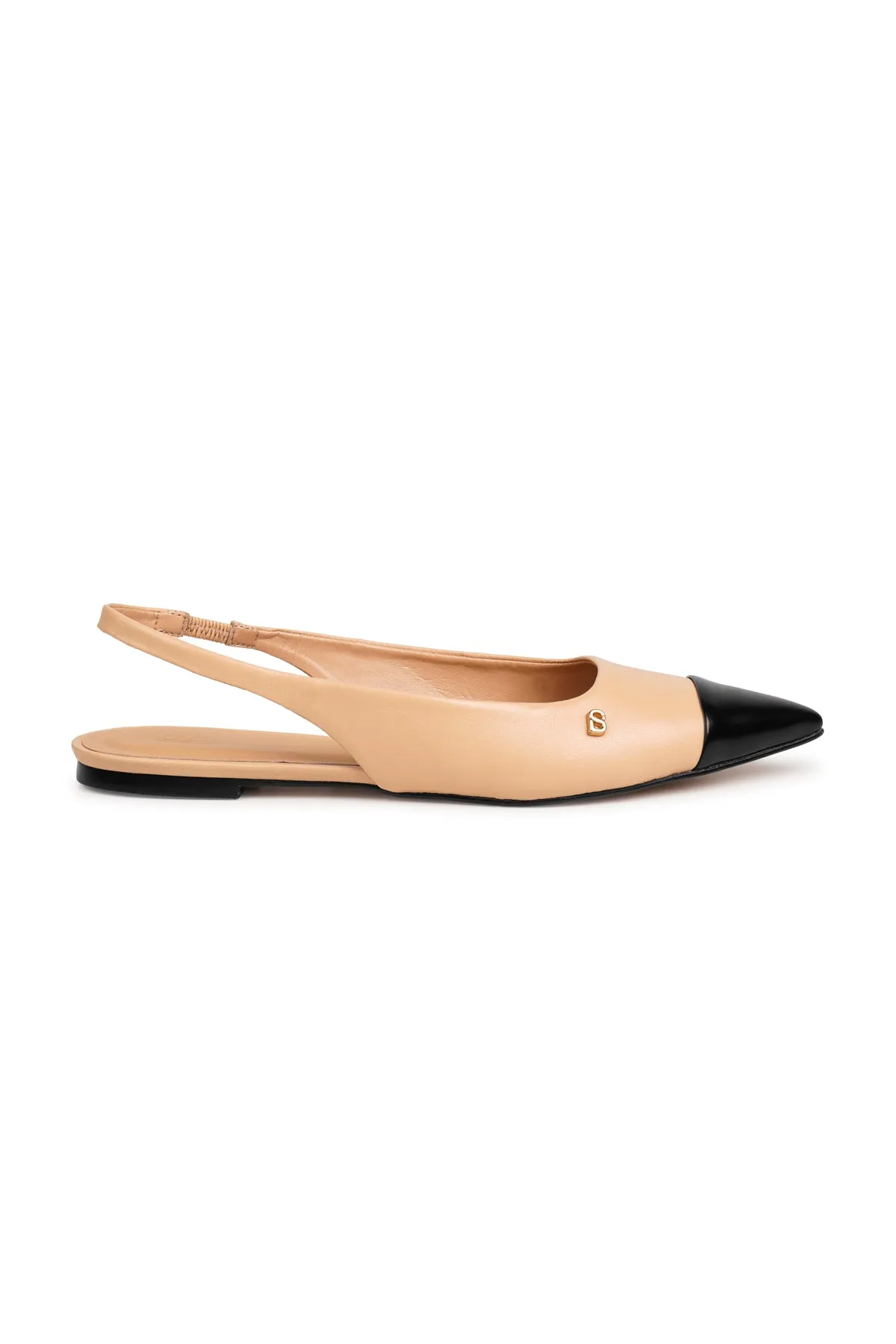 Lena Slingback Shoes - Beige