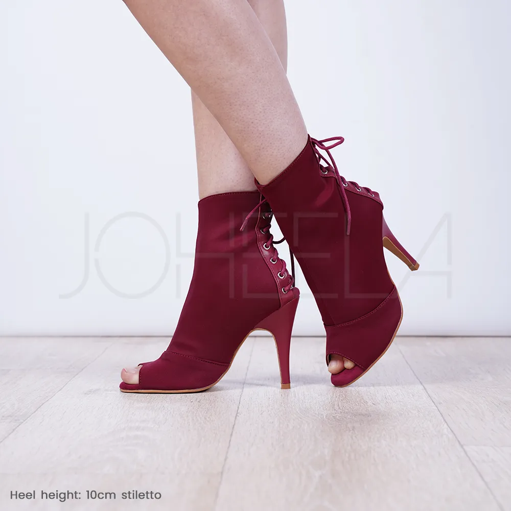 Louane bordeaux - Talons stilettos standard - Prête à expédier