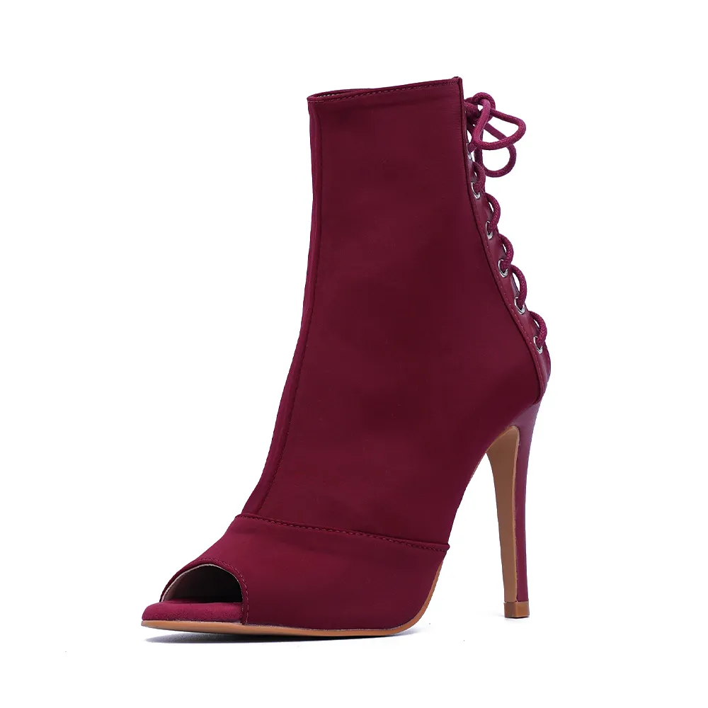 Louane bordeaux - Talons stilettos standard - Prête à expédier