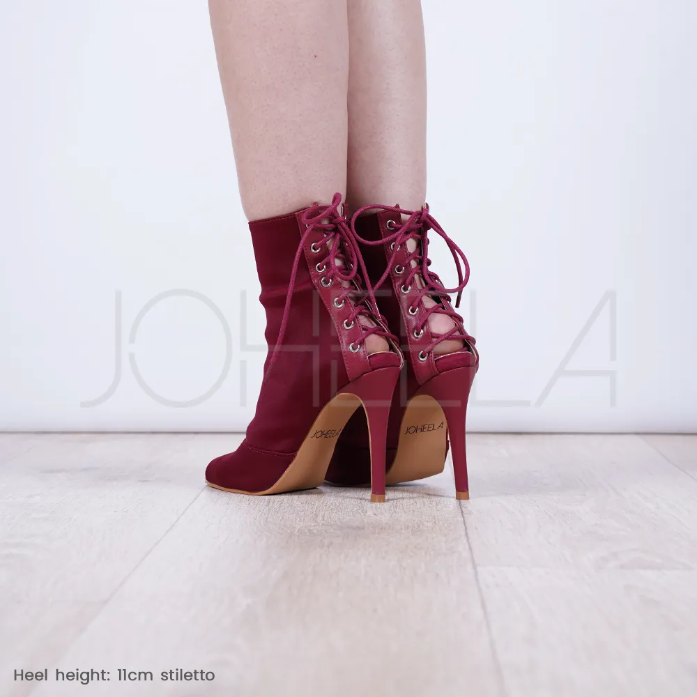 Louane bordeaux - Talons stilettos standard - Prête à expédier