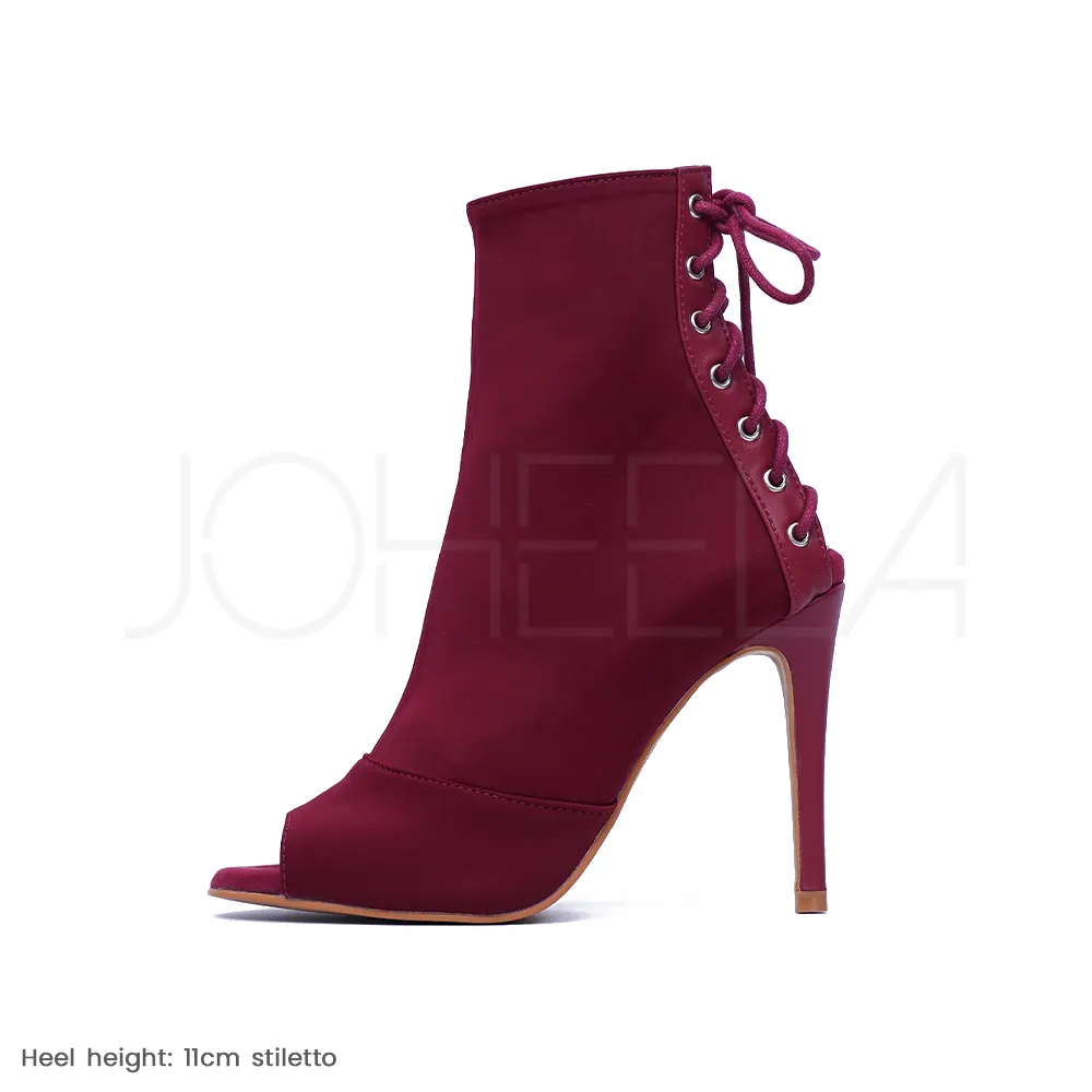 Louane bordeaux - Talons stilettos standard - Prête à expédier