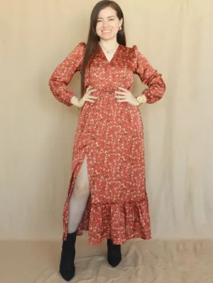 MAXIVESTIDO 2 TIEMPOS ESTAMPADO LACRE