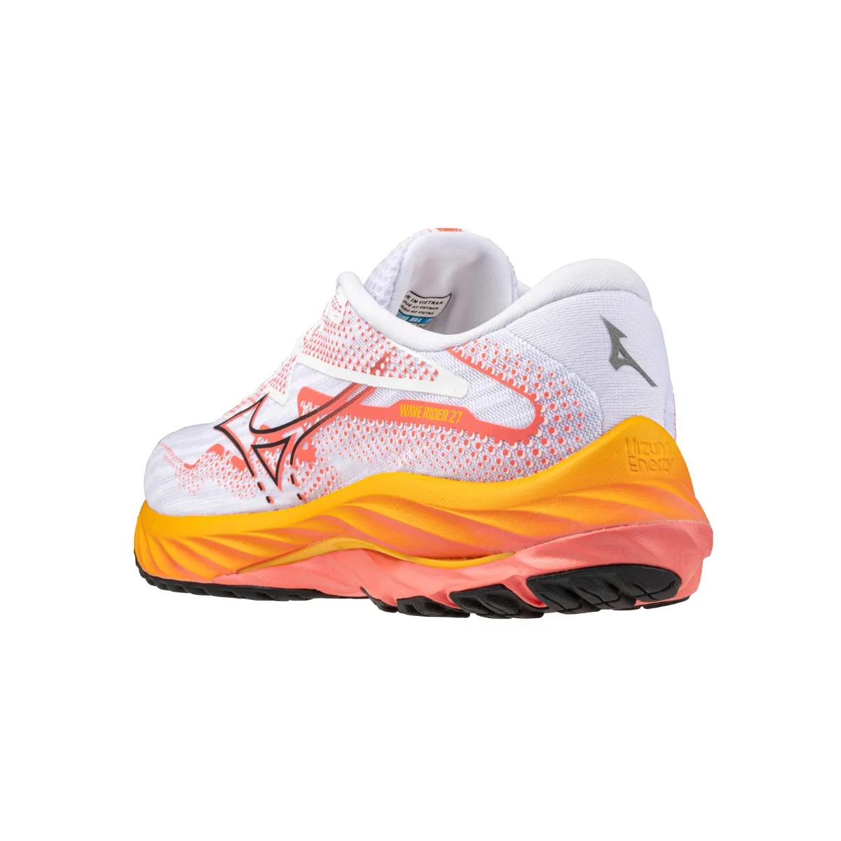 Mizuno Wave Rider 27 White Orange SS24 Women's Shoes