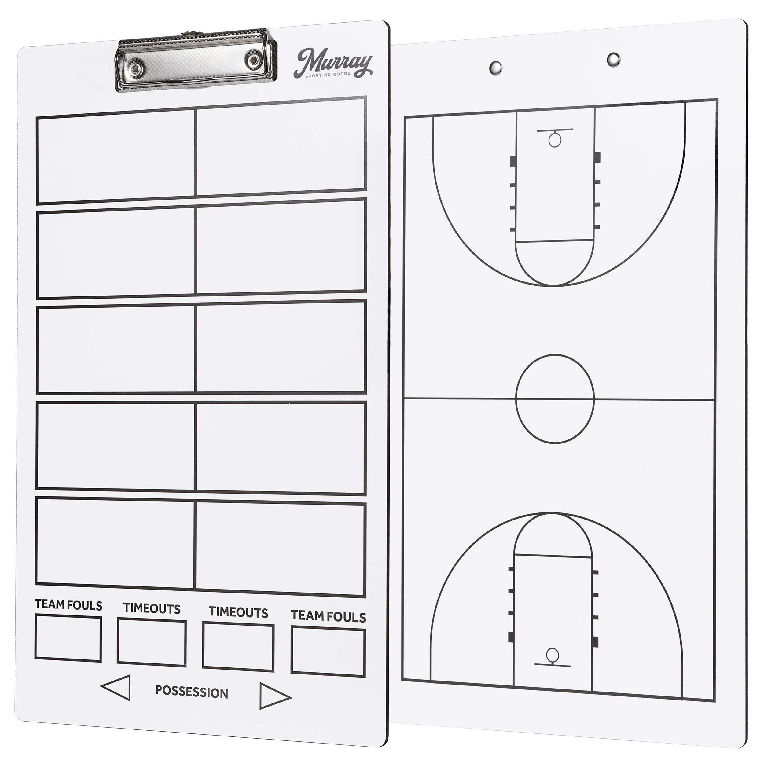 Murray Sporting Goods Basketball Timeout Dry Erase Coaches Clipboard