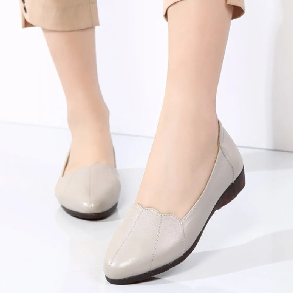 New Soft Soled Comfortable Leather Flat Shoes