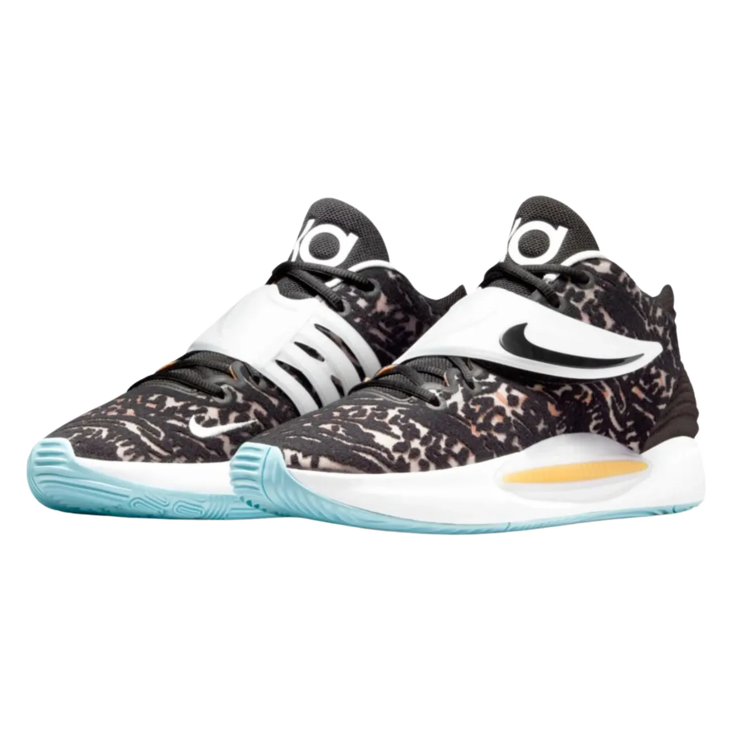 Nike KD 14 Floral Black Natural White Light Blue