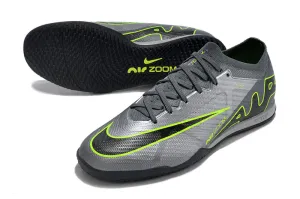 Nike Mercurial Vapor - Indoor Shoes - Fossil Gray | Jet Black | Chartreuse Green - FREE SHIPPING WORLDWIDE