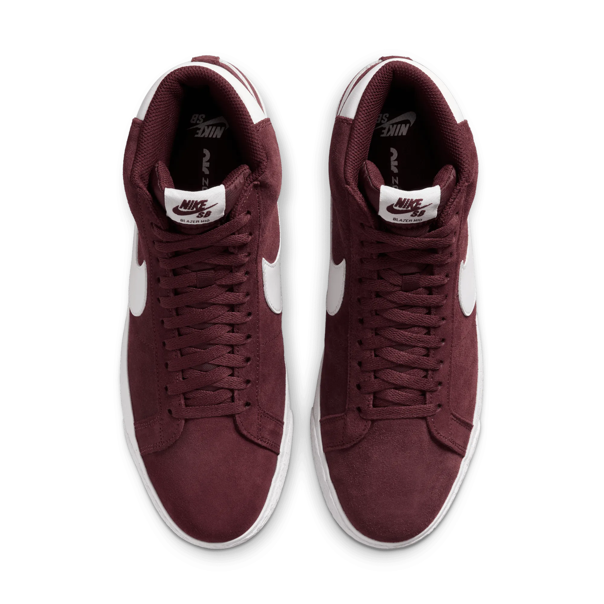 Nike SB Blazer Mid Skateboard Shoe - Burgundy Crush/Summit White