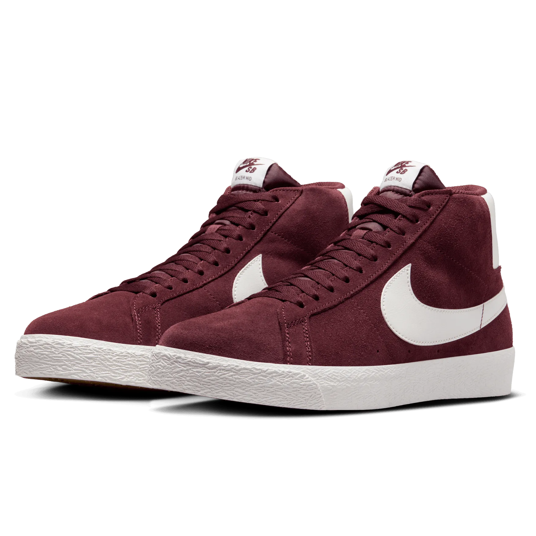 Nike SB Blazer Mid Skateboard Shoe - Burgundy Crush/Summit White