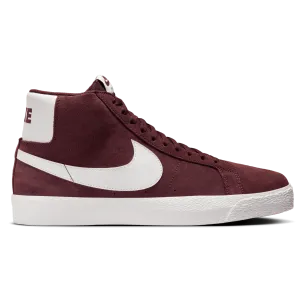 Nike SB Blazer Mid Skateboard Shoe - Burgundy Crush/Summit White