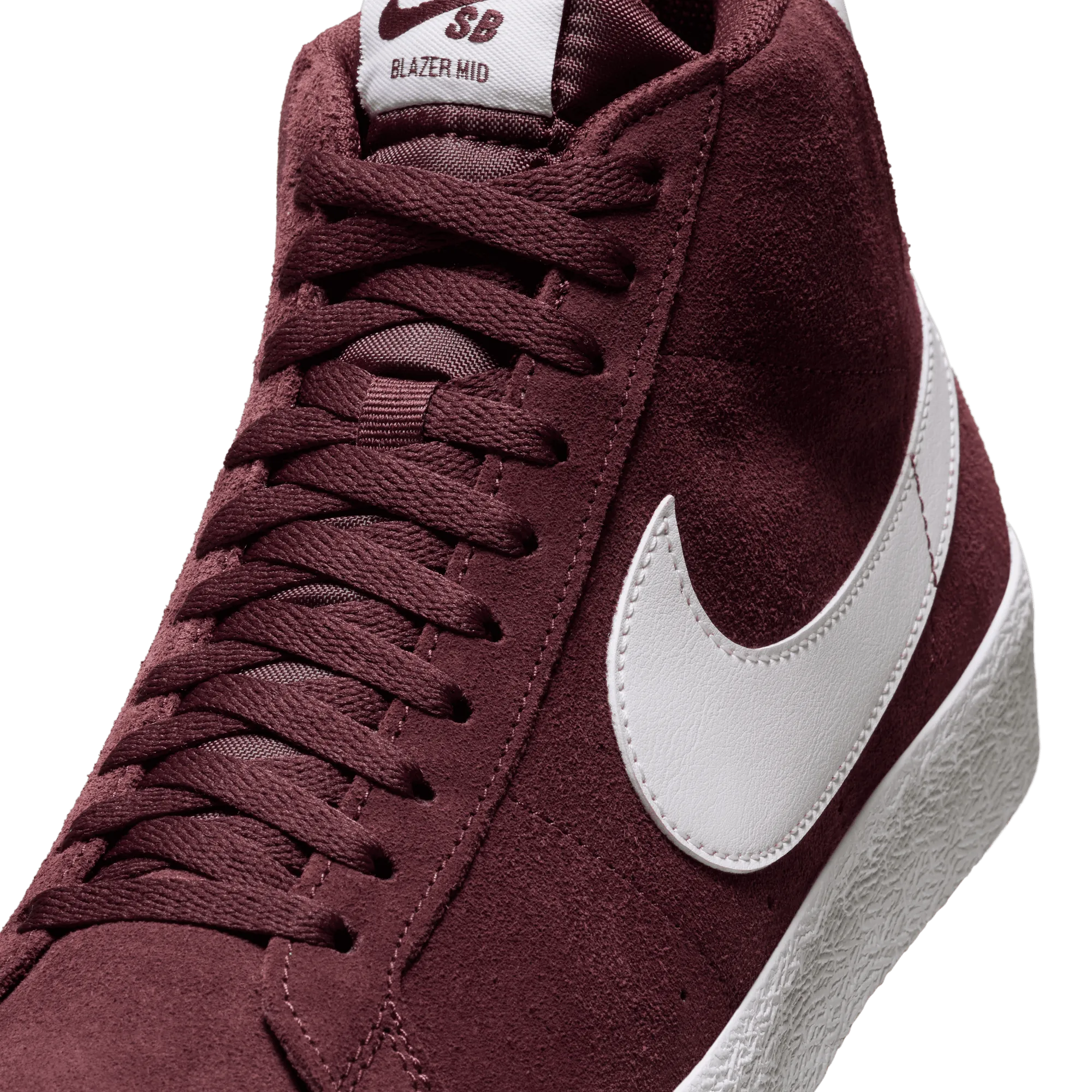 Nike SB Blazer Mid Skateboard Shoe - Burgundy Crush/Summit White